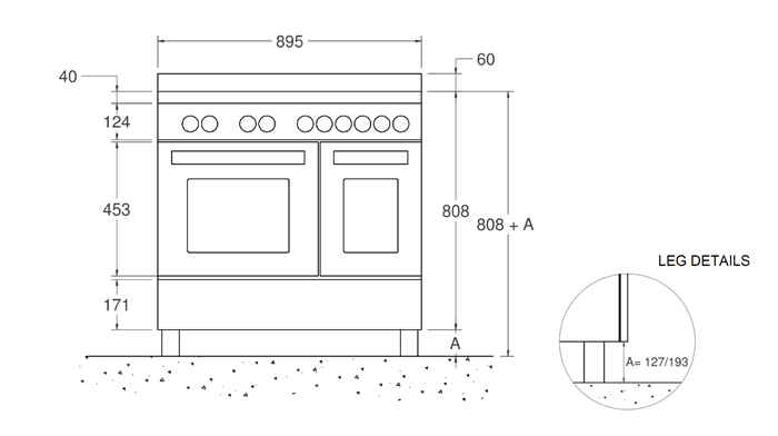 90 cm 6 bruciatori, forno elettrico doppio | Bertazzoni